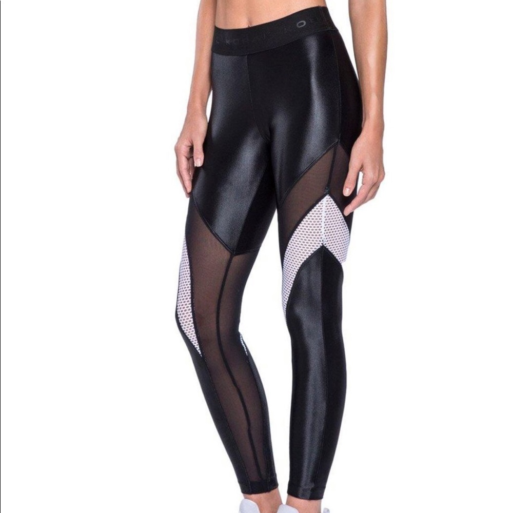 Koral Frame Mesh Panel High Waist Leggings XS